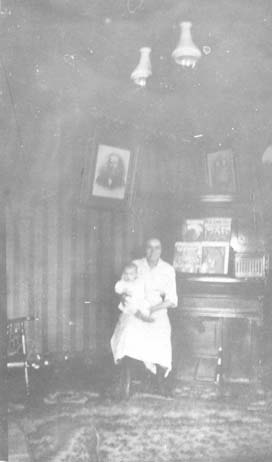 Siebler, Martha Bremer and son Harold Siebler on Bremer Farm NW of Boelus NE 1920