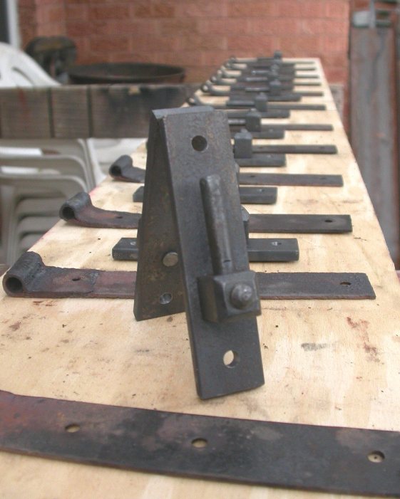 Shutter Pintles and strap hinges.  Created by Ron Siebler.
