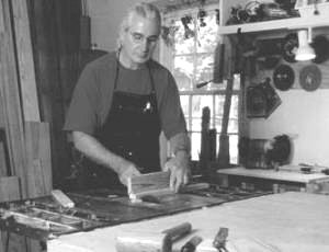 Ron Siebler working in his Dallas studio.